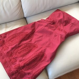 Ann Taylor strapless Indian print dress